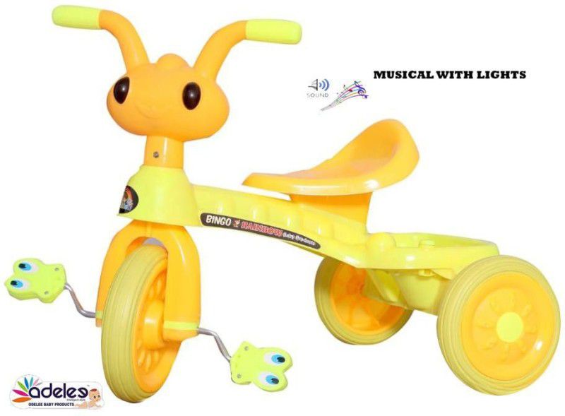 ODELEE Musical Bingo Tricycle For kids 2 to 5 years (Yellow) Scooter Non Battery Operated Ride On  (Orange)