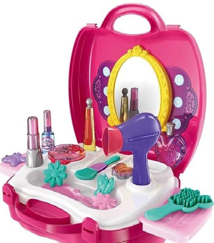 Lakshita Enterprise Beauty Set Toy with Briefcase and Accessories, (Multicolour)