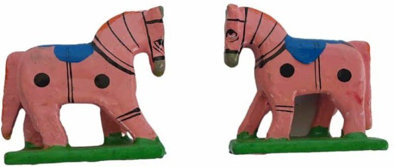 Krida Wooden Horses Animals / Birds Figurine Toy Pair