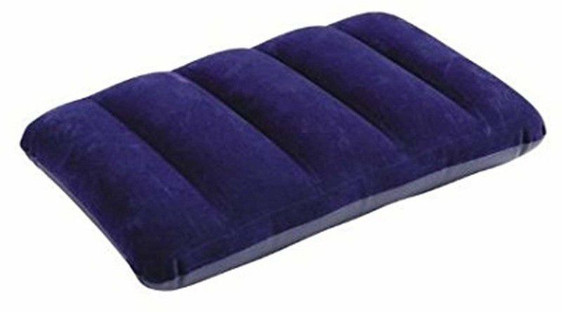 LITTLEMORE Velvet Soft Comfort Air Inflatable Travel Pillow Blue