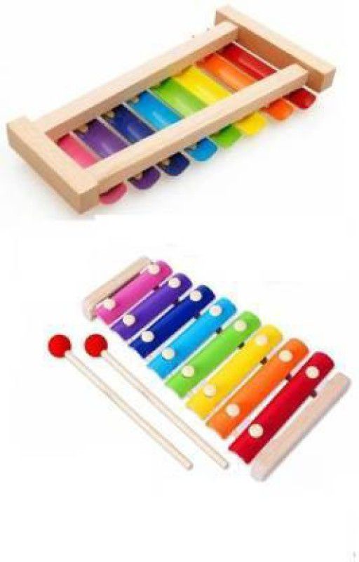 LIFE STYLE SECTION ECO Friendly Wood Xylophone Kids Musical Instrument Toys (Multicolor)  (Multicolor)