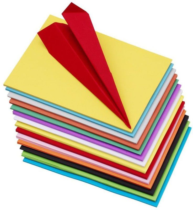FORSIKHA Sheet Assorted Rainbow Brights Colored Paper Printing Purpose Multi Color Paper  (Multicolor)