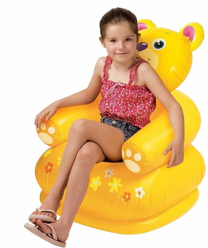 ToyHub Animal bear chair Inflatable Sofa/ Chair  (Yellow)