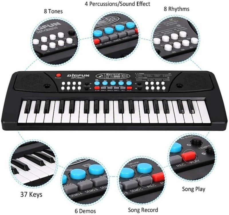 RIGHT SEARCH KEY PIANO KEYBOARD TOY FOR KIDS-01  (Black, White)