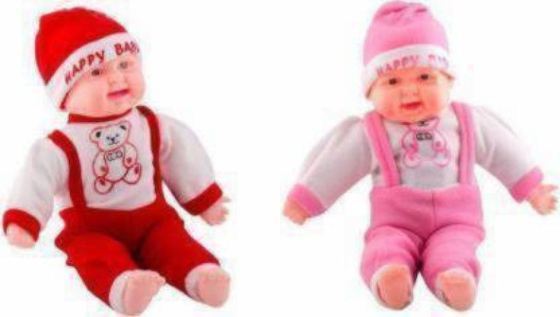 3dseekers Laughing Soft Toy Doll for Kids Baby Doll Toys Press Button  (Multicolor)
