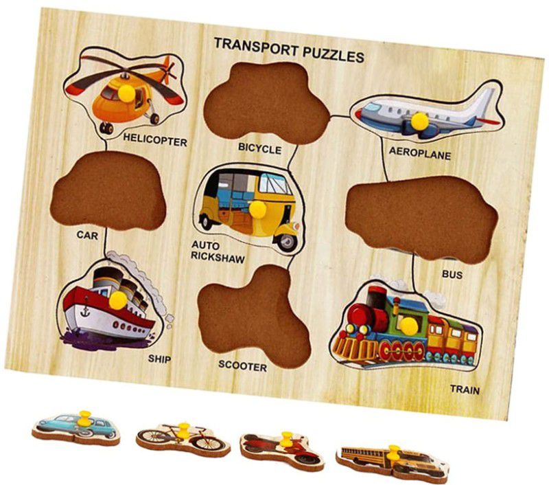 Cyrus Return Gift Transport Early Educational Learning Wooden Puzzle Board Kids Girl  (Multicolor)