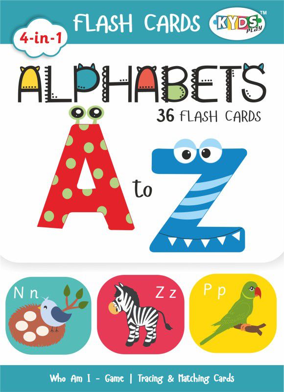 Kyds Play Alphabets - Wipe & Clean Activity Flash Cards for Kids  (White)