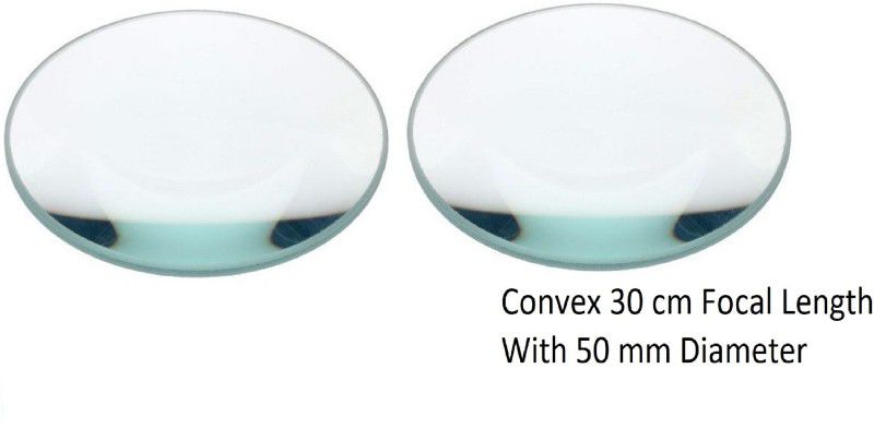 Creative Tech Convex lens 30cm focal length with 50 mm Diameter (Pack of 2)  (White)