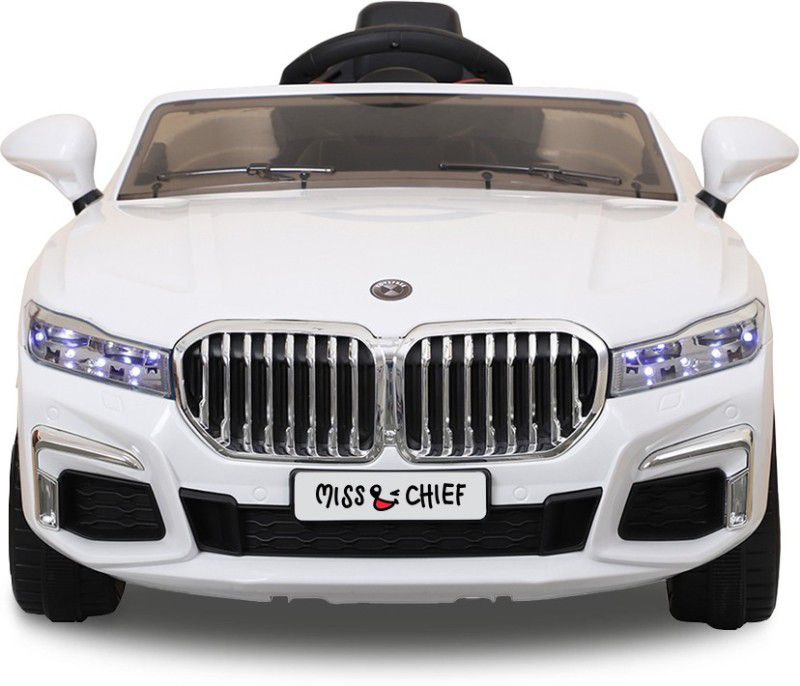 Miss & Chief by Flipkart Beemer White 12 V Battery operated rechargeable premium car rideon Car Battery Operated Ride On  (Black, Silver, White)