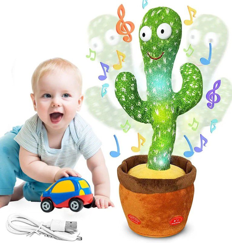 Tiny Miny Dancing Talking Musical Cactus Toy  (Multicolor)