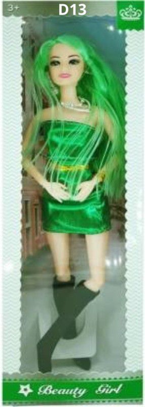 ADR PLAYZONE Fashion Girl Doll | Doll Toy for Kids | Foldable and Movable Doll GREEN_DOLL_13  (Green)