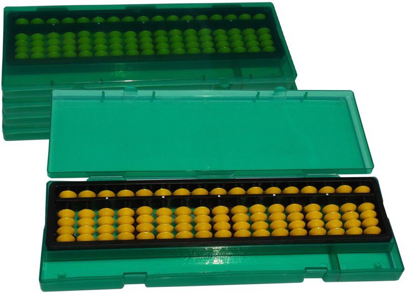 Sae Fashions 17 ROD YELLOW ABACUS KIT WITH BOX SET OF 5  (Yellow)