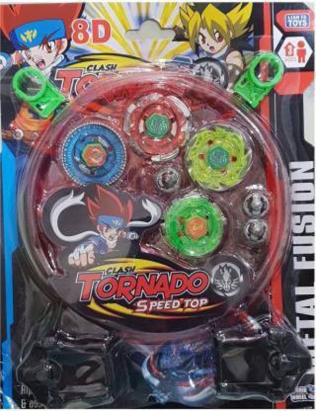 KRISHN COLLECTION Tornado Speed Metal Fusion authfort toy with Stadium (Multicolor)  (Multicolor)