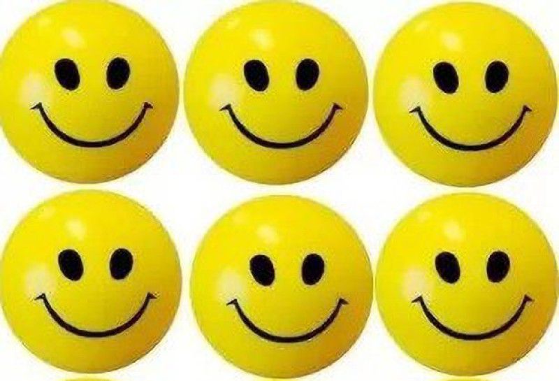 JASS ENTERPRISES Smiley Squeeze Ball (Pack of 6) - 20 mm  (Yellow)
