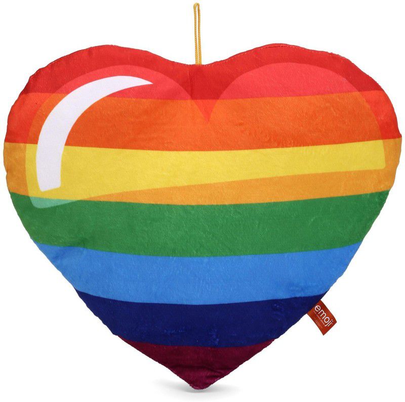 My Baby Excels Emoji Rainbow Heart Plush - 30 cm  (Multicolor)