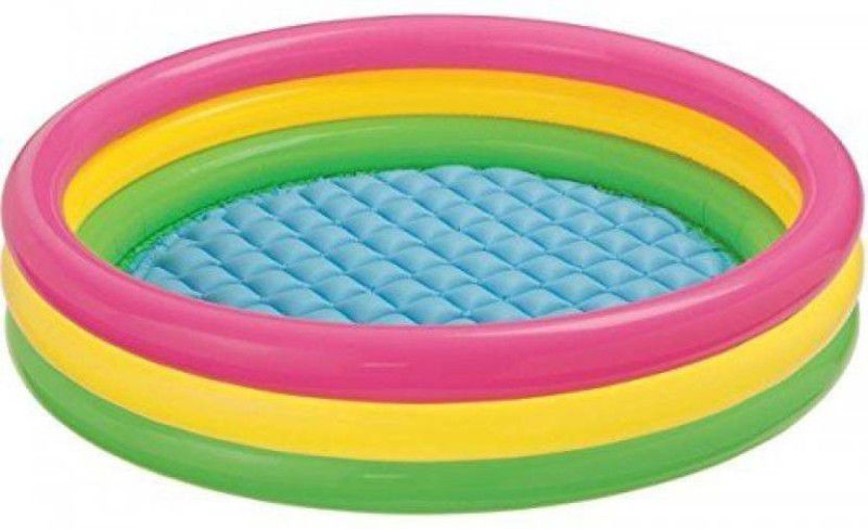 TUKAMCHA FINE GRADE 5 FEET SUNSET RAINBOW ROUND BATH TUB FOR KIDS Inflatable Swimming Pool  (Multicolor)