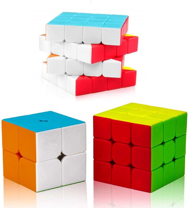 D ETERNAL Cube combo of 2x2 3x3 4x4 cube high speed stickerless magic cube Brainstorming Puzzle Cube combo 3 Game Toy (3 Pieces)  (3 Pieces)
