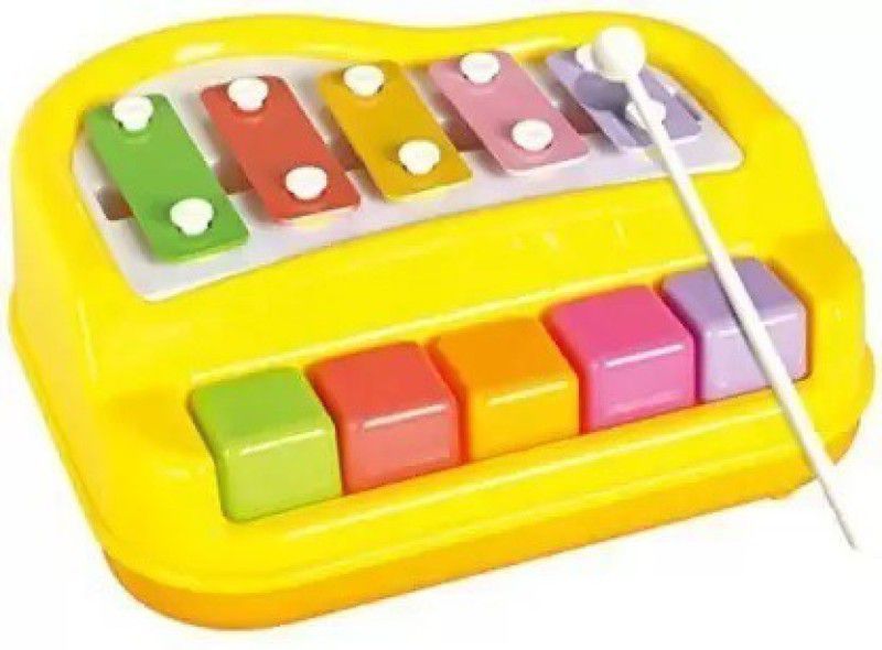 FineArts Non-Battery Operated Musical Xylophone and Mini Piano Toy for kids (Multicolor)  (Multicolor)
