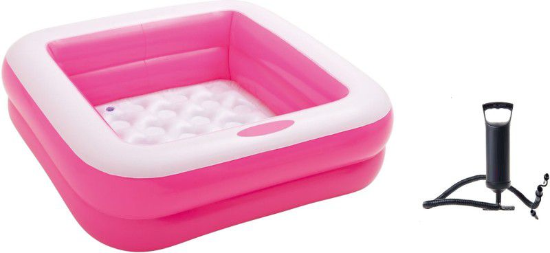 Alpyog Kid's Two Stripped Heavy Plastic Bath Tub With Air Pump, Height Without Blown Up 9