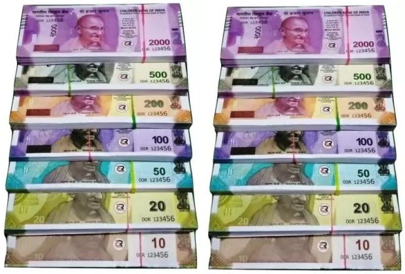 BBS DEAL Combo Pack (20 Each x 7=140 Nakli Note) Playing Indian Currency Notes for Fun Paper Kids churan wale Note (( Nakli Note-10,20,50,100,200,500,2000 ) Gag Toy  (Multicolor)