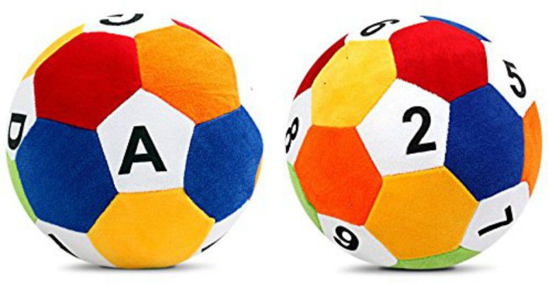 SANA TOYS Sana Multicolour Soft Ball ABCD&1234 CM 20 - 20 cm  (Multicolor)