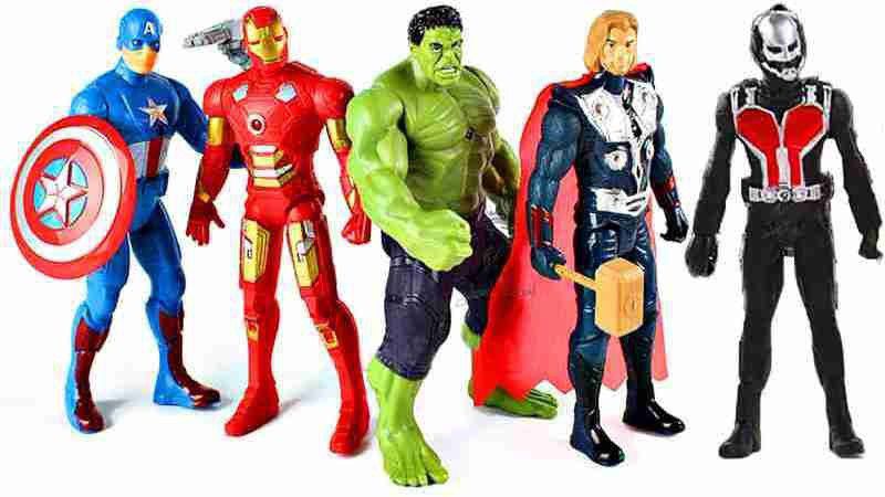 AKANSHA Avengers Toys Set - Captain America, Ironman, Hulk, Ant Man &Thor - Infinity War  (Multicolor)