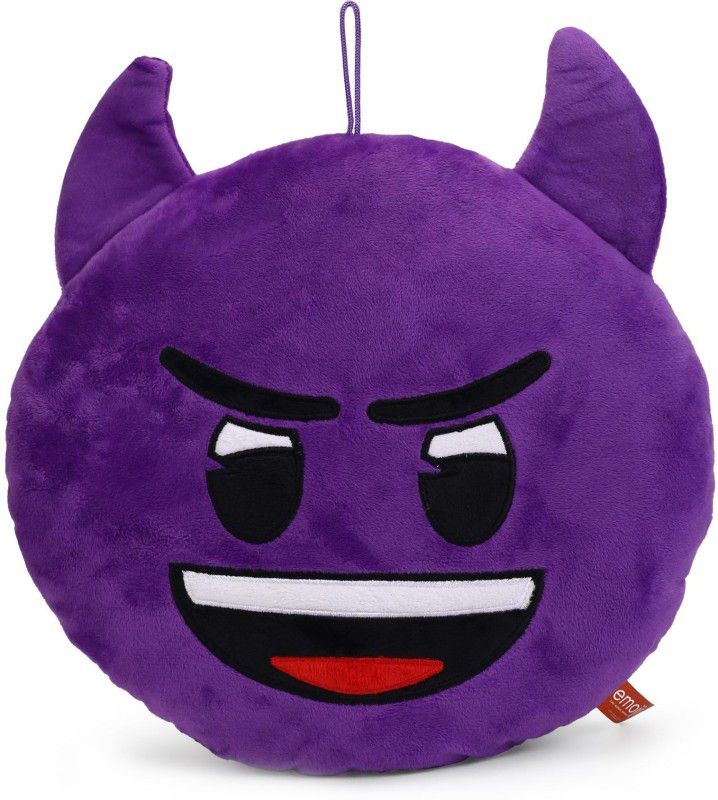 My Baby Excels Emoji Purple Devil Face Plush - 30 cm  (Violet)
