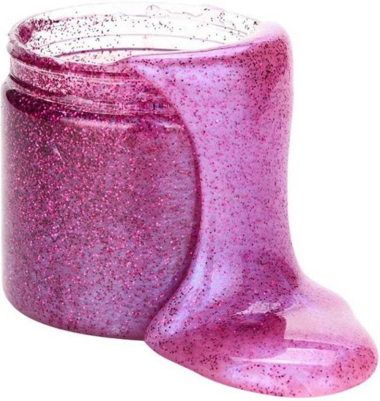 TOYGALAXY Sparkling Glitter Filled Thick Non-Sticky Slime Putty 3 inch Pink Putty Toy