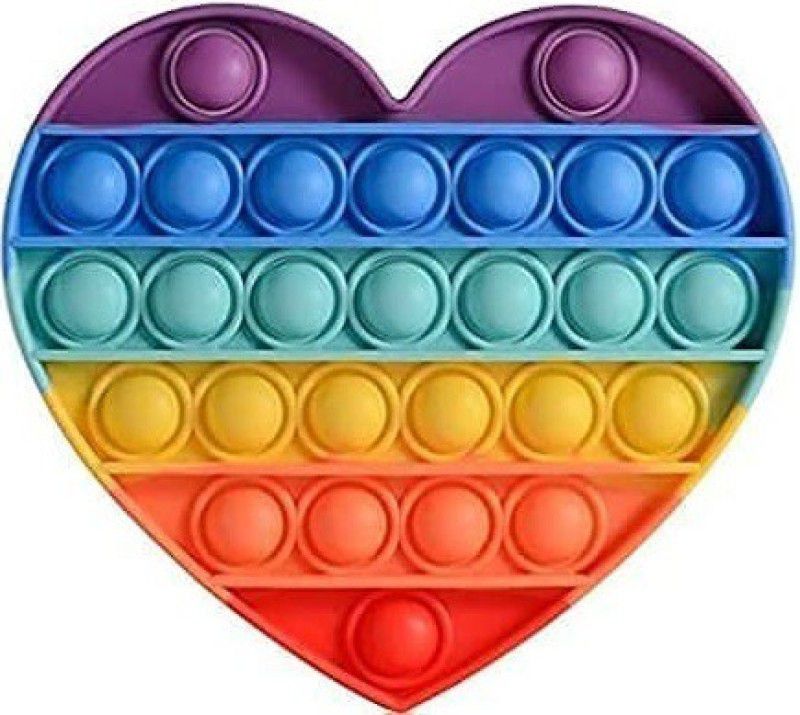 EasyToBuy POP IT RAINBOW HEART  (Multicolor)