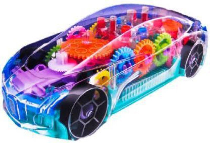 monakarshti 3D Super Car Toy, Car Toy for Kids with 360 Degree Rotation, Gear Simulation Mechanical Car, Sound & Light Toys for Kids Boys & Girls (Multicolor, Pack of: 1)  (Multicolor)