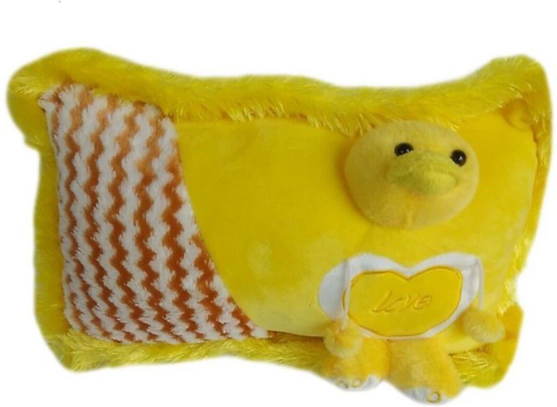 soniya enterprises face pillow - 45 cm  (Yellow)