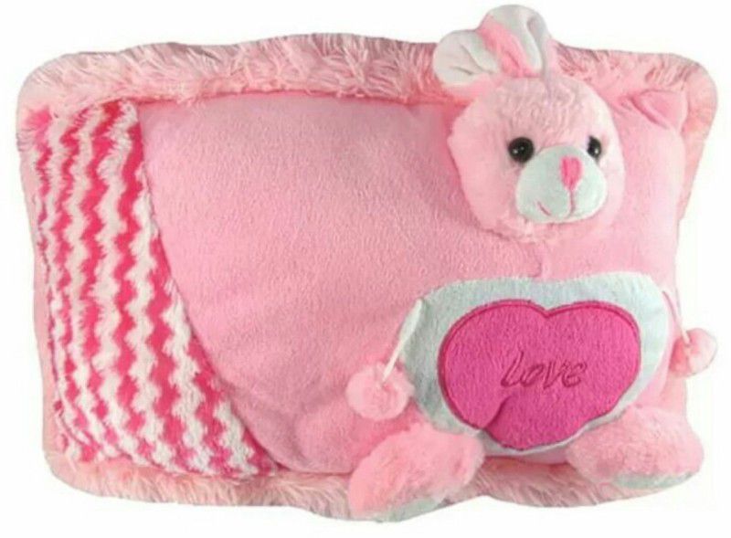 soniya enterprises face pillow - 41 cm  (Pink)