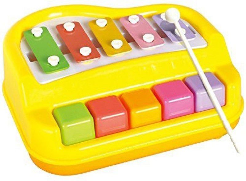 Toysale 2 In1 Piano Xylophone for Kids, Educational Musical Instruments  (Yellow)