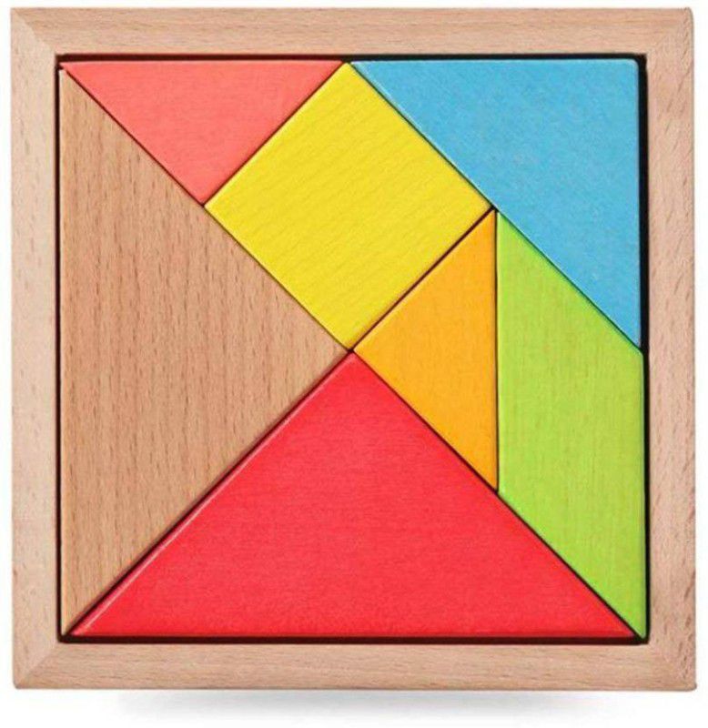 Ashmi Tangram 7 Piece Puzzle Square I.Q. Development Game Brain Teaser Intelligent Blocks Educational Toy Good Gift for Kids  (7 Pieces)