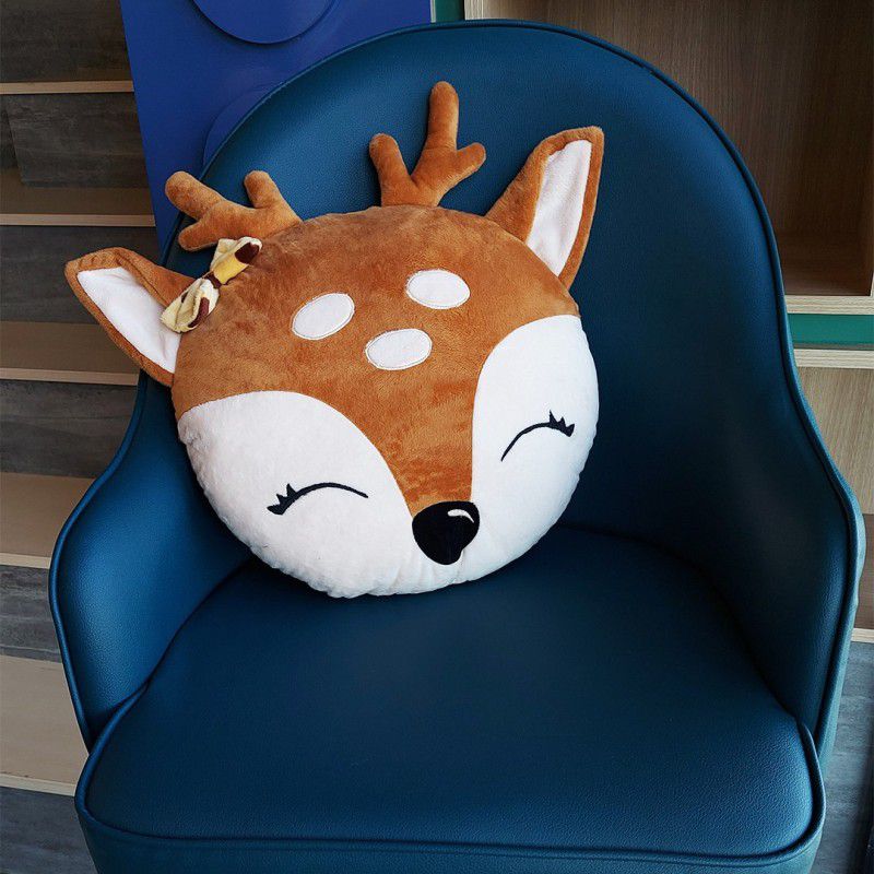 Webby Plush Cute and Adorable Deer Soft Cushion Pillow Stuffed Toy for Kids - 40 cm  (Multicolor)