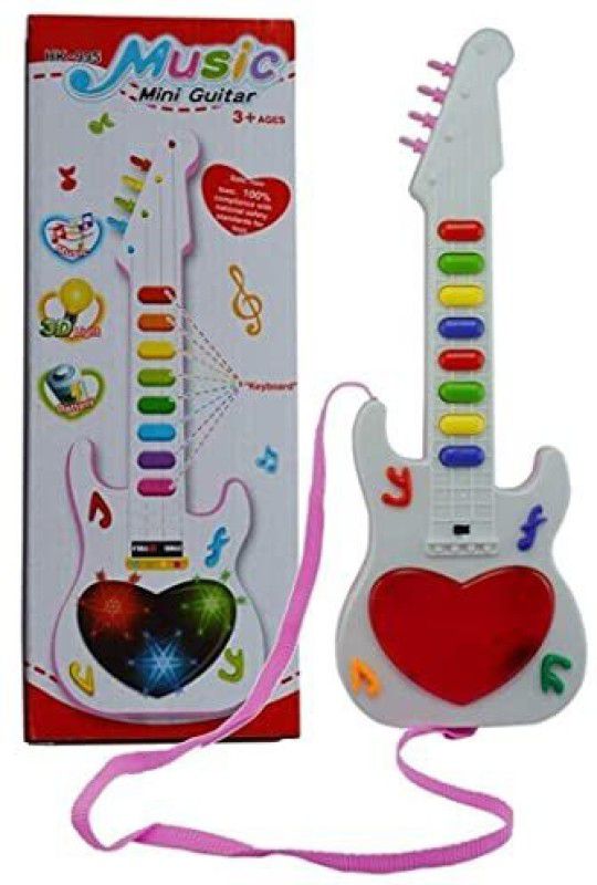 mayank & company Electric mini Guitar Music And Lights for baby gifts  (Multicolor)