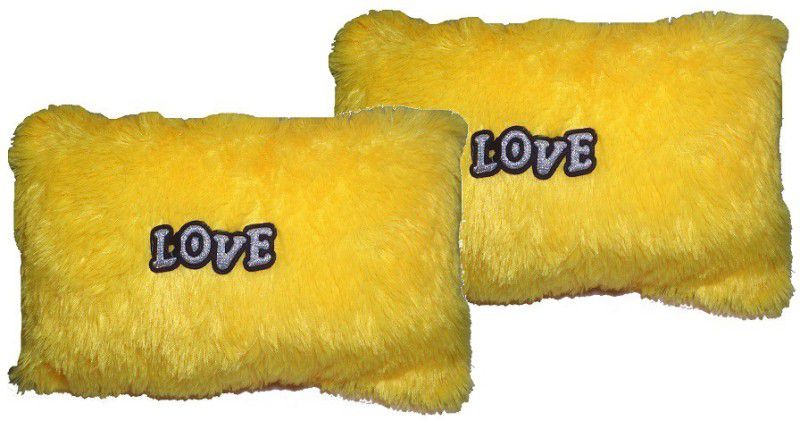 Stylewell Set of 2 Yellow Color Soft Cushion Pillow Tickle Valentine Love Birthday Gift - 25 cm  (Yellow)