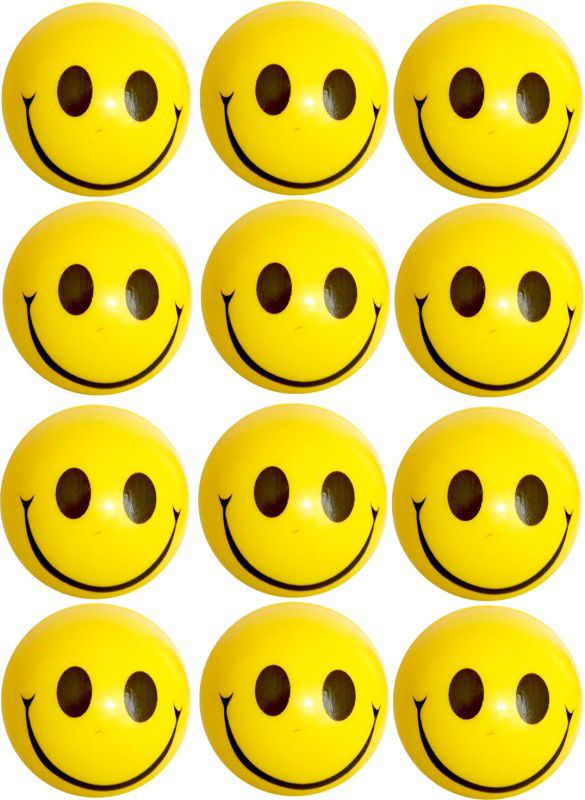 ifrazon Smiley Face Emoji (yellow and black color) Smily ball - 6.5 cm  (Yellow)