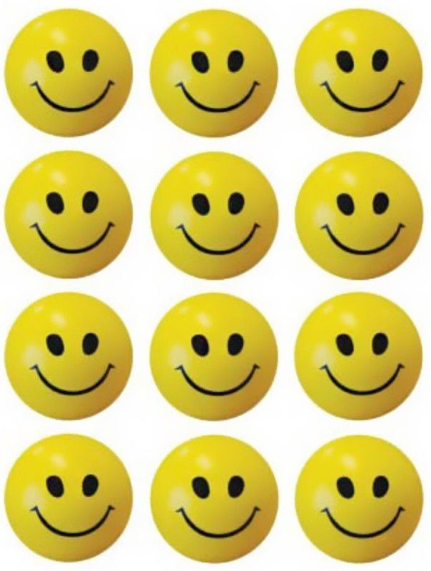 Global Gifts Cute Smiley Ball's - 2 inch  (BLACK AND YELLOW)