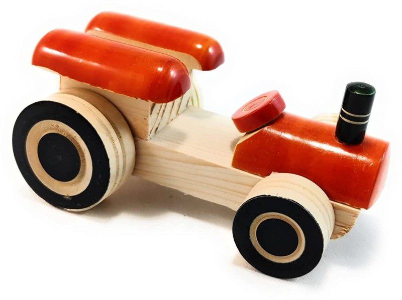 Sirgan Wooden Handcrafted Organic Painted Tractor Toy for Kid Or Adult, Play with it Or Add it to Your Collection / Best Model for Car Lover | Pack of 1  (Multicolor)