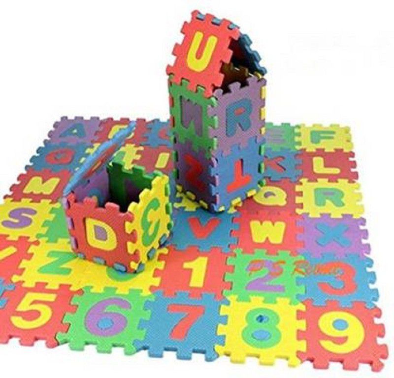 NV COLLECTION Building Blocks Kids Non-Toxic Alphabet Puzzle Mat Colorful foam  (36 Pieces)