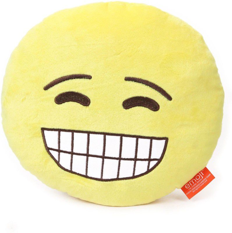 My Baby Excels Emoji Grinning Face with Smiling Eyes Plush 30 cm - 30 cm  (Yellow)