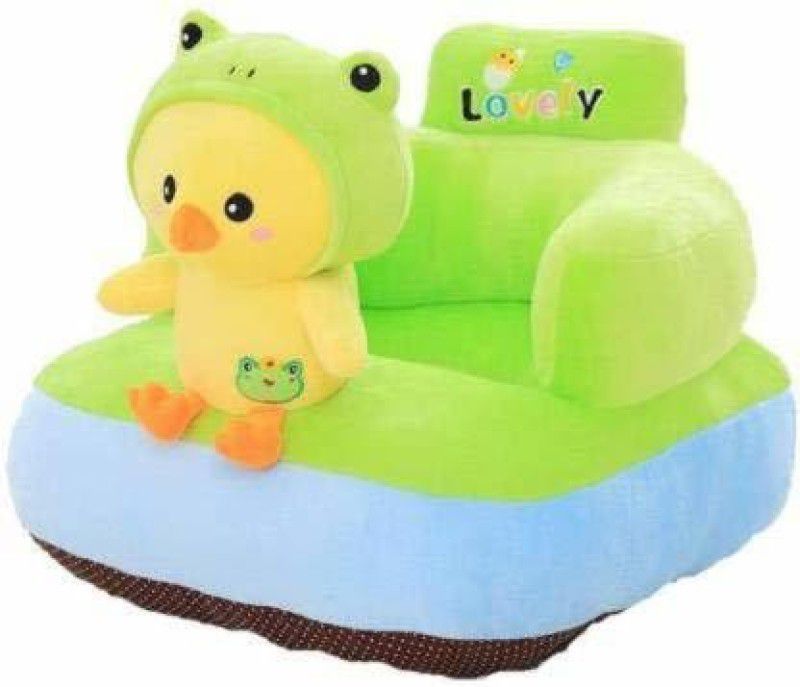 Samaaya Baby Sofa Seat Soft Plush Cushion Cotton Safety Car Chair with Design for Infant - Green Inflatable Sofa/ Chair  (Green)