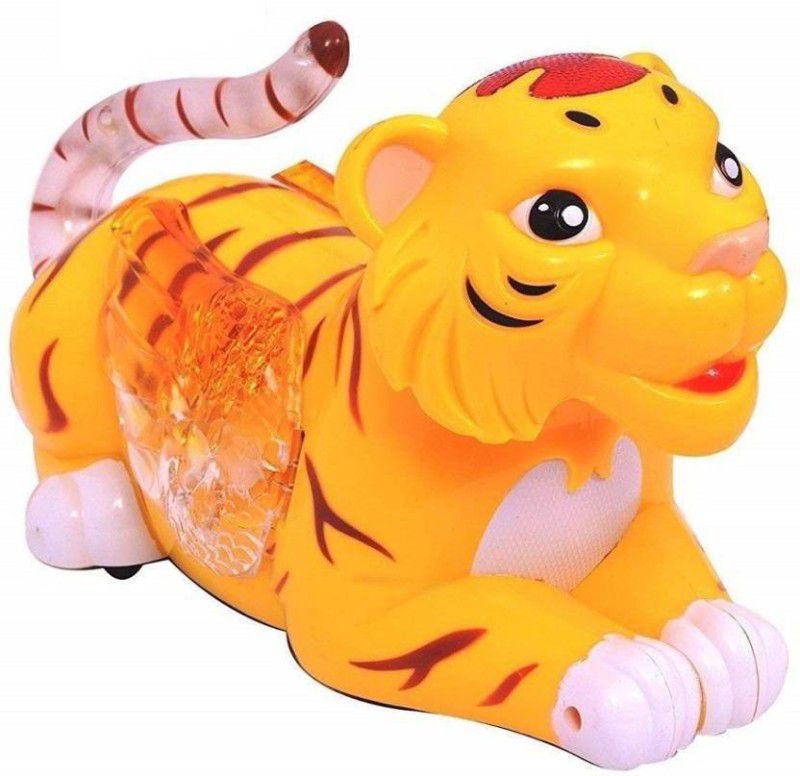 TinyTales Plastic Tiger Toy  (Multicolor)