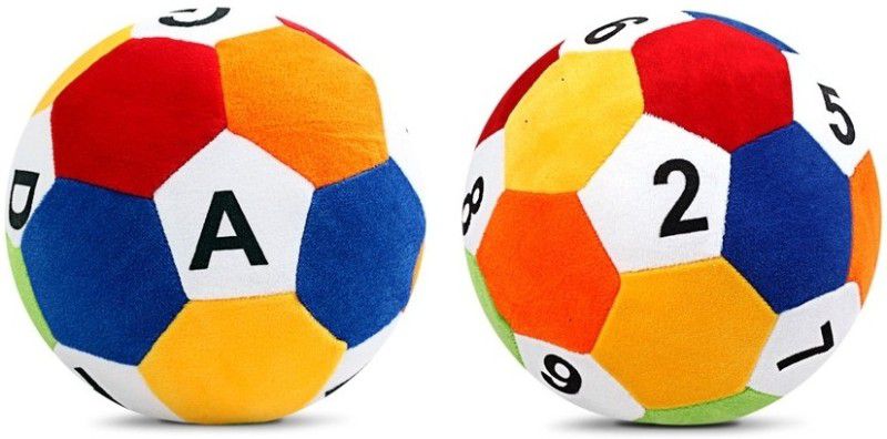 Saugat Traders Soft Ball ABCD & 1234 - 8 Inch  (Multicolor)