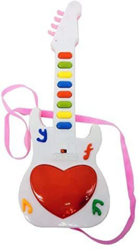 mayank & company Mini Musical Guitar Instrument with Sound & 3D Lighting Learning Toy for Kids  (Multicolor)