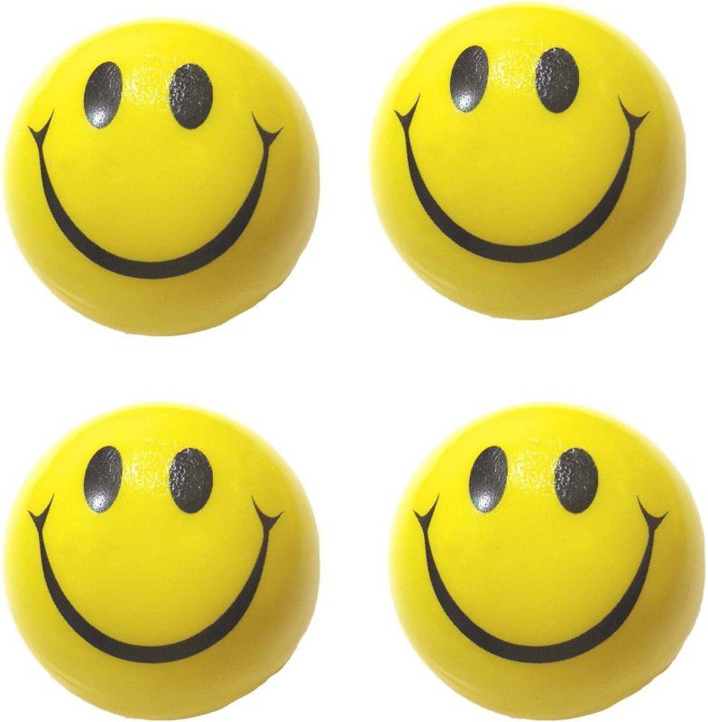 ShopTop Smiley Face Squeeze Stress Ball - 3 inch  (Yellow)