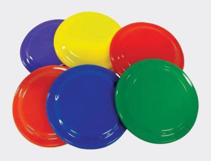 SKERA A1712121_6 Ultimate Frisbee Plastic Flying Disc Flying Disk for Outside Play (6)  (Multicolor)