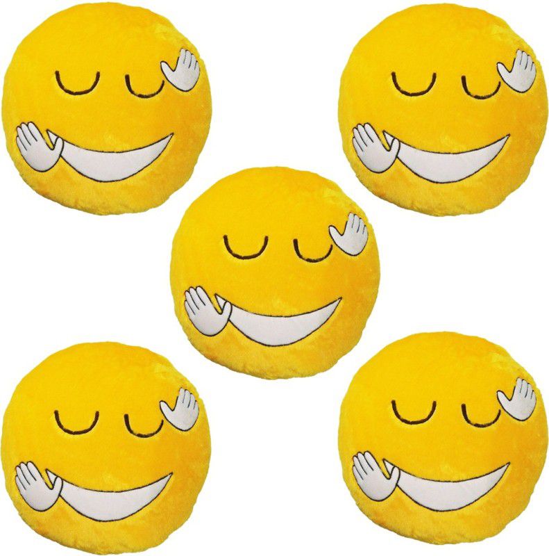 GOLDDUST VKI5xA Smiley Emoticon Decorative Cushion - 15 inch  (Multicolor)