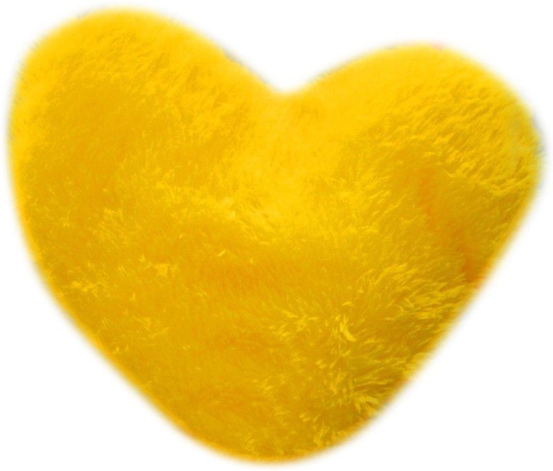 Casotec Heart Pillow Cushion Stuffed Soft Plush Toy Soft - 28 cm  (Yellow)